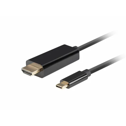 Cabo USB-C para HDMI Lanberg CA-CMHD-10CU-0010-BK Preto 1 m