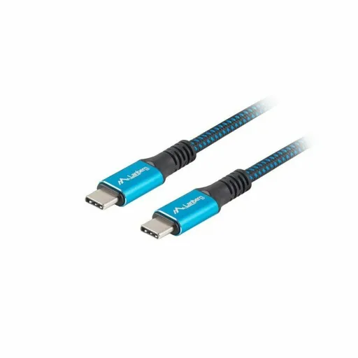 Cabo USB-C Lanberg CA-CMCM-45CU-0005-BK Azul Preto 50 cm (1 Unidade)