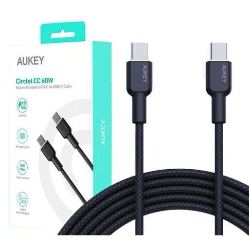 Cabo USB-C Aukey CB-NCC2 Preto 1,8 m