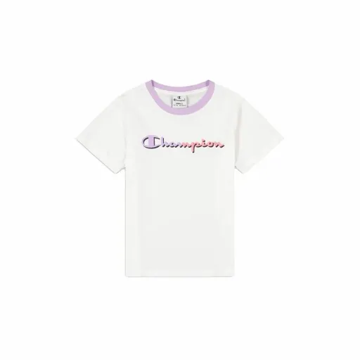 Camisola de Manga Curta Infantil Champion Crewneck Branco