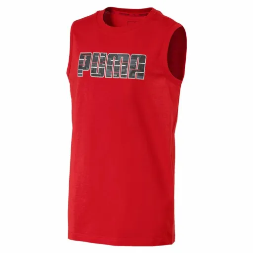 Camisola de Manga Curta Infantil Puma Hero SL Tee  Vermelho