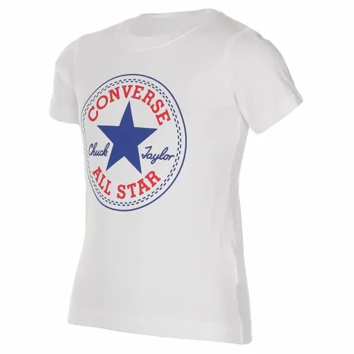 Camisola de Manga Curta Infantil Converse  Core Chuck Taylor Patch  Azul