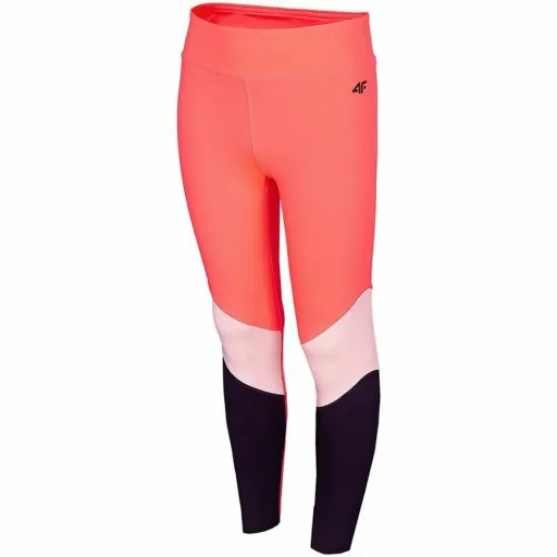 Leggings de Desporto Infantis 4F JSPDF003 Neon Cor de Rosa