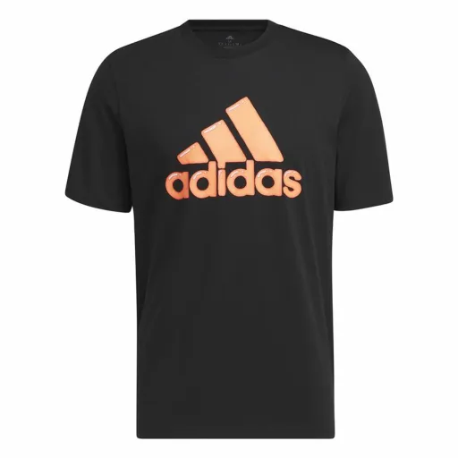 Camisola de Manga Curta Homem Adidas Logo Preto (L)