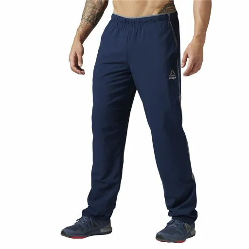 Calças Desportivas Reebok Workout Ready Azul Escuro Homem