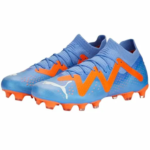 Chuteiras para Adultos Puma Future Match Fg/Ag  Glimmer Azul Laranja Mulher