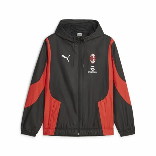 Casaco de Desporto para Homem Puma Ac Milan Prematch Preto Vermelho