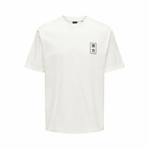 Camisola de Manga Curta Homem Only & Sons Onskace Rlx Branco