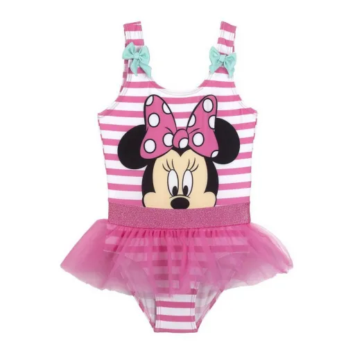 Fato de Banho de Menina Minnie Mouse Cor de Rosa