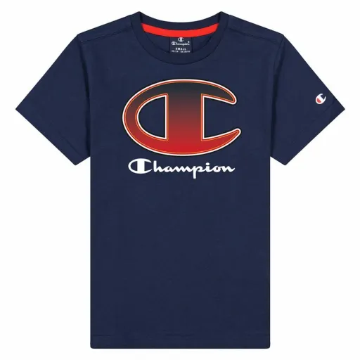 Camisola de Manga Curta Infantil Champion Crewneck T-Shirt B Azul Marinho