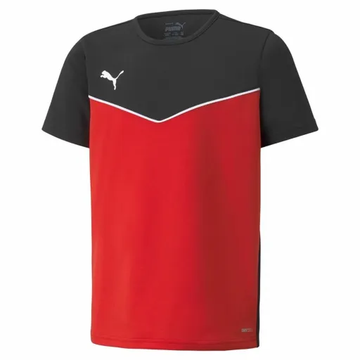 Camisola de Manga Curta Infantil Puma IndividualRISE Vermelho Preto