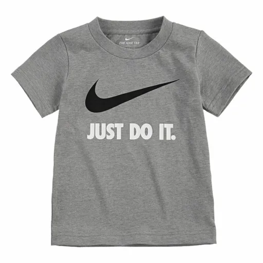 Camisola de Manga Curta Infantil Nike Swoosh Jdi Ss  Cinzento