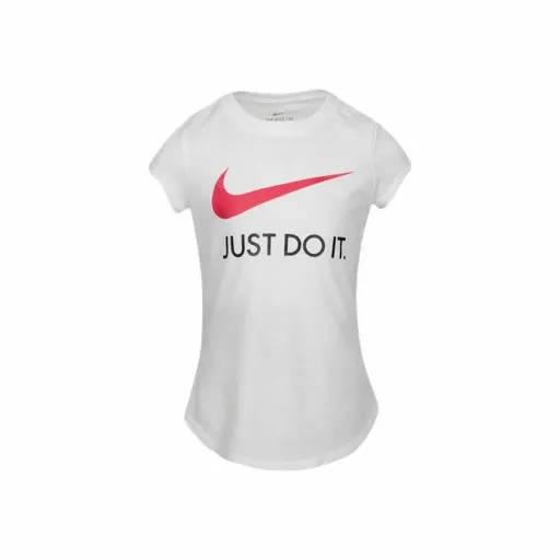 Camisola de Manga Curta Infantil Nike Swoosh JDI Branco