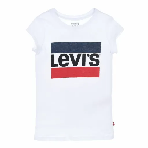 Camisola de Manga Curta Criança Levi's Sportswea Branco