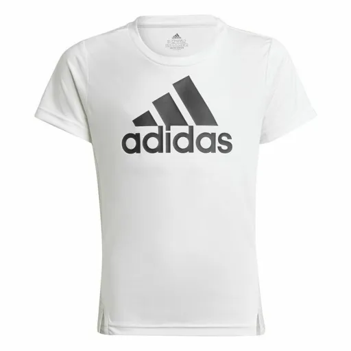 Camisola de Manga Curta Infantil Adidas Designed To Move Branco