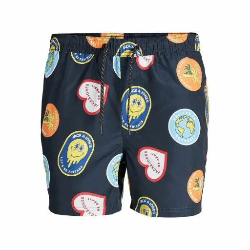 Calção de Banho Homem Jack & Jones  BIG PRINTS 12227754 Azul Marinho