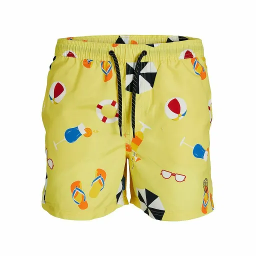 Calção de Banho Homem Jack & Jones  BIG PRINTS 12227754 Amarelo