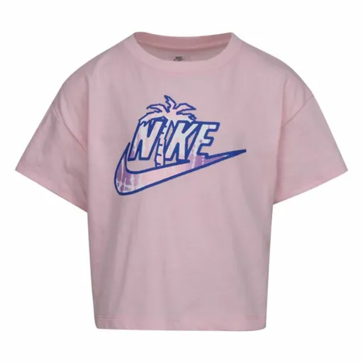 Camisola de Manga Curta Infantil Nike Knit  Cor de Rosa