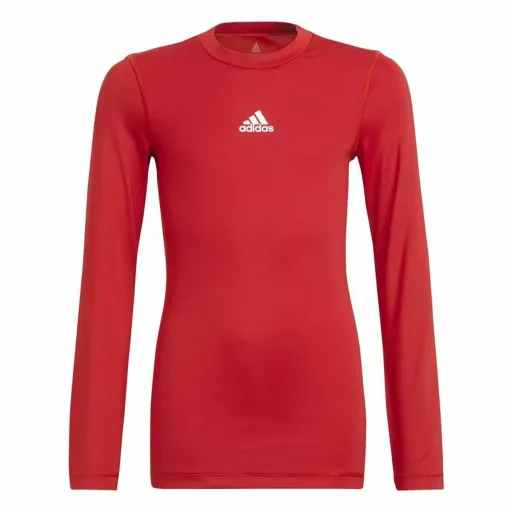 T-Shirt de Futebol para Crianças Adidas Techfit Top Vermelho