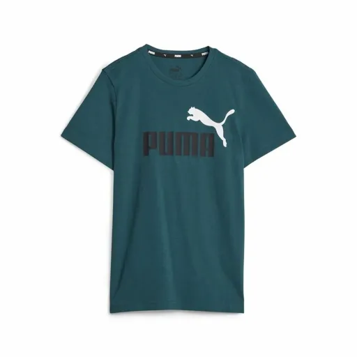 Camisola de Manga Curta Infantil Puma Ess+ 2 Col Logo Verde-Escuro