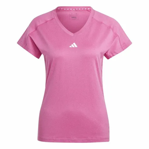 Camisola de Manga Curta Mulher Adidas Essentials Cor de Rosa Lilás