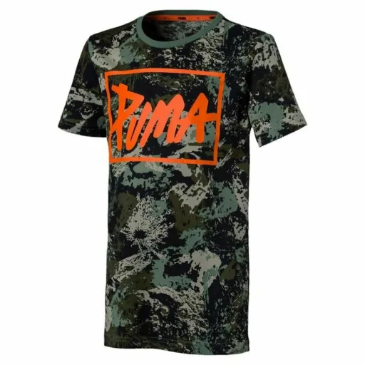 Camisola de Manga Curta Infantil Puma  Style Graphic  Verde