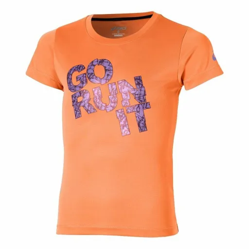 Camisola de Manga Curta Infantil Asics Go Run It Laranja