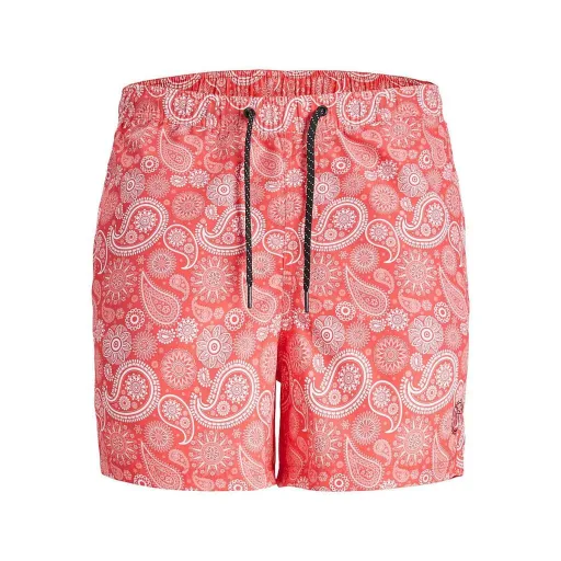 Calção de Banho Homem SQUAD Jack & Jones PAISLEY 12234512  Cor de Rosa