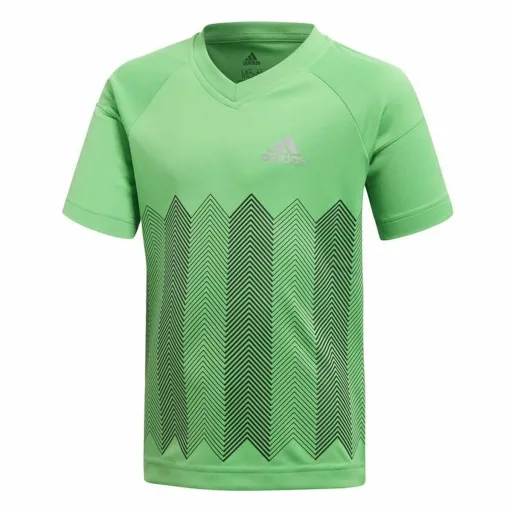 T-Shirt de Futebol para Crianças Adidas Verde Claro