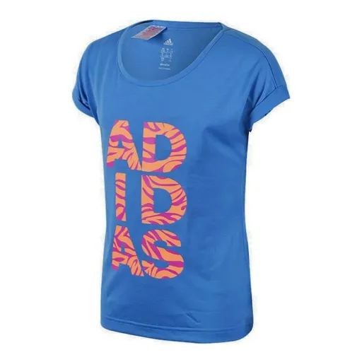 Camisola de Manga Curta Infantil Adidas Young Ling Azul