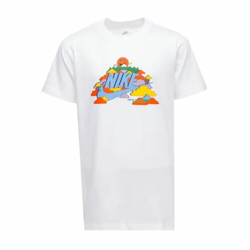 Camisola de Manga Curta Infantil Nike Happy Cloud Branco