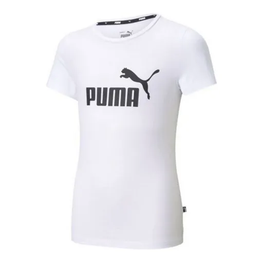 Camisola de Manga Curta Infantil Puma ESS Logo Tee Branco