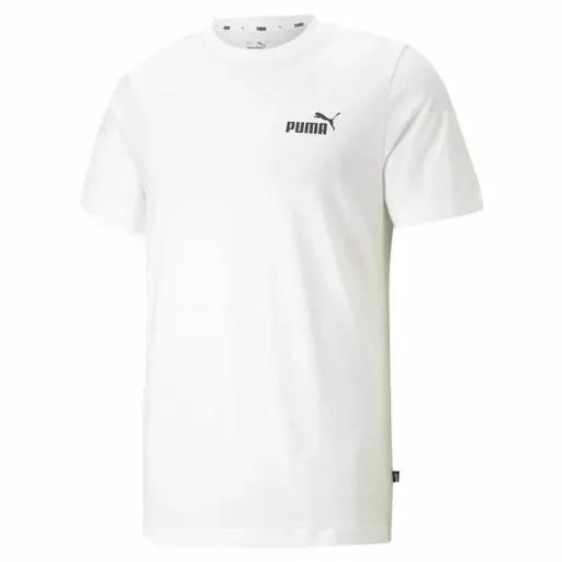 Camisola de Manga Curta Homem Puma Essentials Small Logo Branco