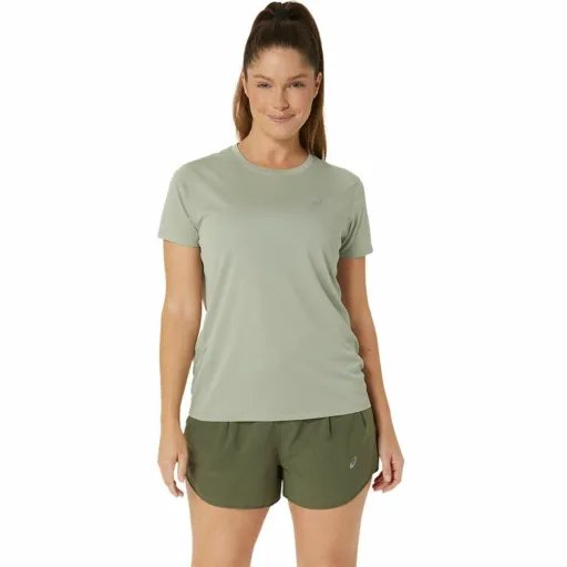 Camisola de Manga Curta Mulher Asics Core Azeitona