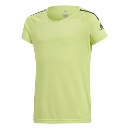 Camisola de Manga Curta Infantil Adidas Training Cool Tee Verde Limão