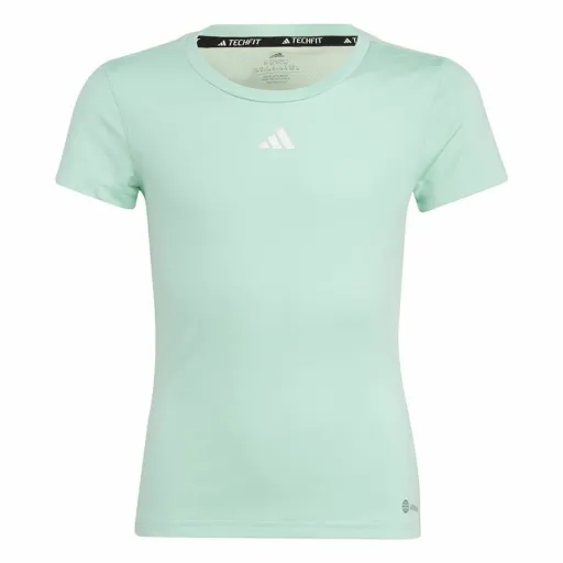 Camisola de Manga Curta Infantil Adidas Techfit Aeroready Sport Icons Verde