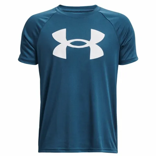 Camisola de Manga Curta Infantil Under Armour Big Logo Azul