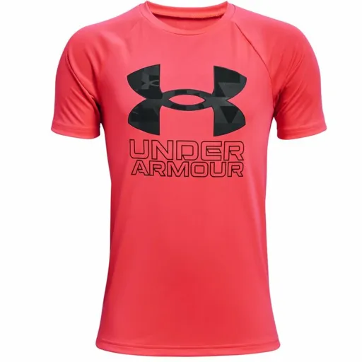 Camisola de Manga Curta Criança Under Armour Tech Hybrid Vermelho