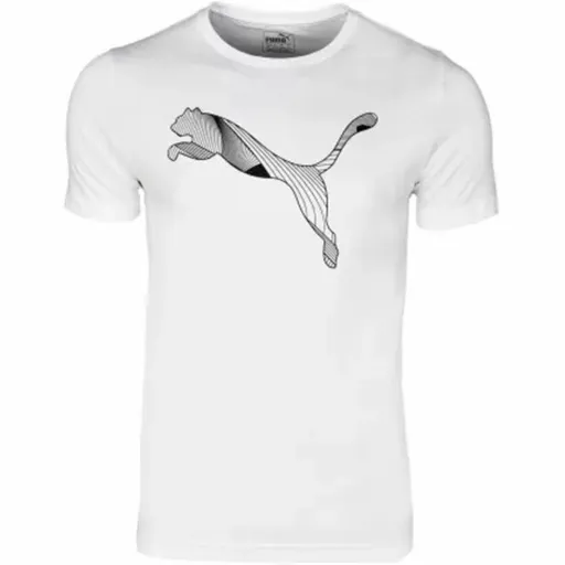 Camisola de Manga Curta Infantil Puma Active Sports Graphic Branco