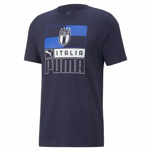 Camisola de Manga Curta Unissexo Puma Italia FIGC Azul Escuro