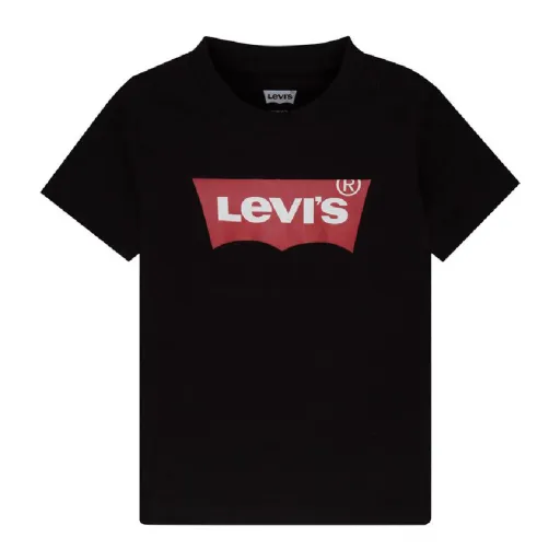 Camisola de Manga Curta Infantil Levi's Batwing Boy Dark Preto