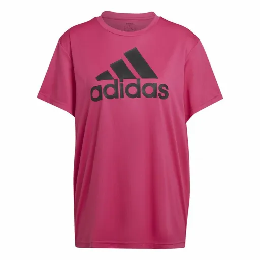 Camisola de Manga Curta Mulher Adidas Boyfriend Sport Rosa-Escuro