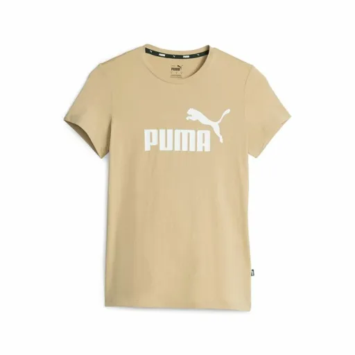 Camisola de Manga Curta Mulher Puma Ess Logo Bege