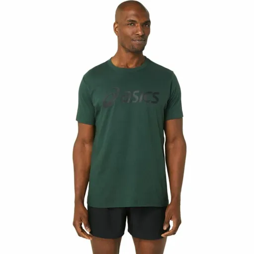 Camisola de Manga Curta Homem Asics Big Logo Verde-Escuro