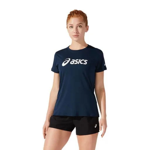 Camisola de Manga Curta Mulher Asics Core Azul Marinho