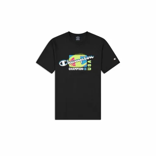 Camisola de Manga Curta Homem Champion Crewneck Preto