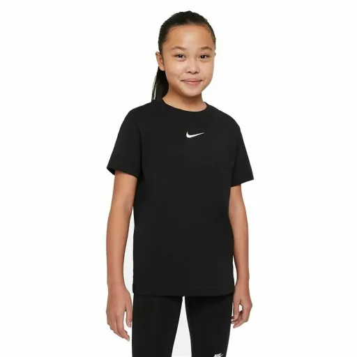 Camisola de Manga Curta Infantil Nike Sportswear Preto