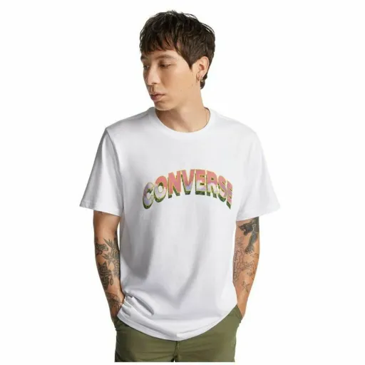 Camisola de Manga Curta Homem Converse Mirror Branco