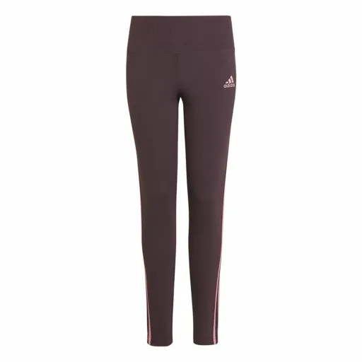 Leggings de Desporto Infantis Adidas 3 Bandas Violeta