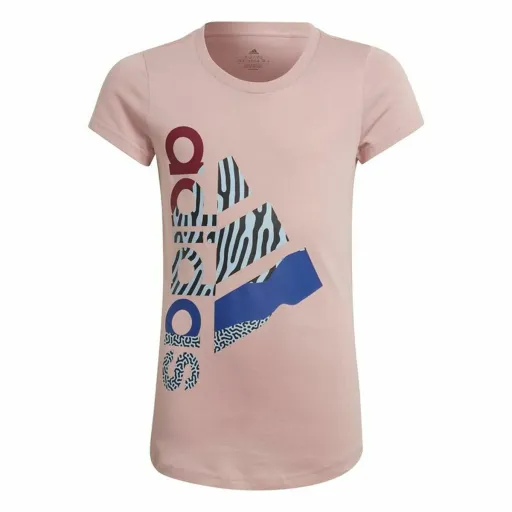 Camisola de Manga Curta Infantil Adidas Girl Power Cor de Rosa